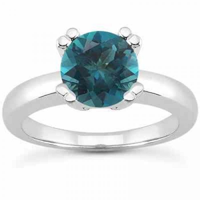 Wedding Rings : 0.50 Carat Blue Diamond Modern Solitaire ...