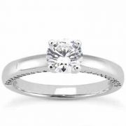 1 Carat Side Accented Diamond Engagement Ring