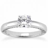 3/4 Carat Side Accented Diamond Engagement Ring