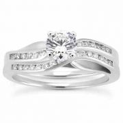 0.71 Carat Diamond Elegance Bridal Ring Set