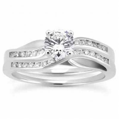 0.71 Carat Diamond Elegance Bridal Ring Set -  - US-ENS3083W-50SET