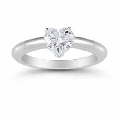 0.75 Carat Heart Diamond Solitaire Engagement Ring -  - US-ENS1521-A