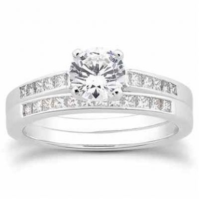 0.66 Carat Classic Diamond Bridal Ring Set -  - US-ENS3066W-33SET