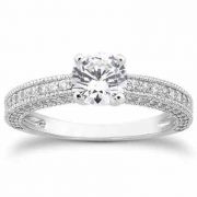 0.85 Carat Antique Style Diamond Engagement Ring