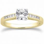 1/2 Carat Classic Diamond Engagement Ring, 14K Yellow Gold