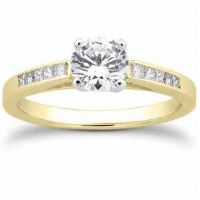 1/2 Carat Classic Diamond Engagement Ring, 14K Yellow Gold