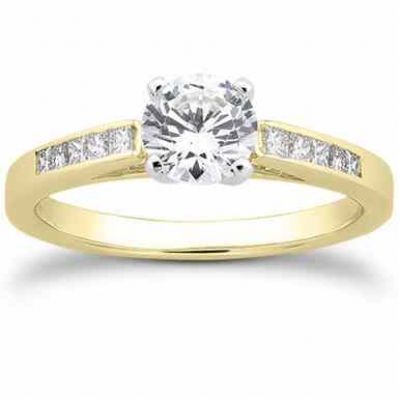 1/2 Carat Classic Diamond Engagement Ring, 14K Yellow Gold -  - US-ENS3066Y-33