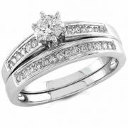 1/2 Carat Diamond Bridal Set Rings