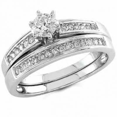 1/2 Carat Diamond Bridal Set Rings -  - DWR-3862