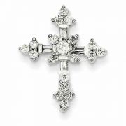 1/2 Carat Diamond Flower Passion Cross Necklace