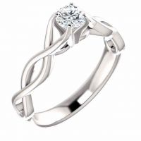 1/3 Carat Round Diamond Infinity Engagement Ring