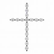 1/2 Carat Diamond Studded Cross Necklace