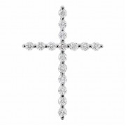 1/2 Carat Diamond Studded Cross Necklace