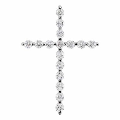 1/2 Carat Diamond Studded Cross Necklace -  - STLCR-R42307