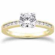 1/2 Carat Diamond Traditional Engagement Ring, 14K Yellow Gold