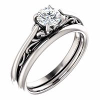 1/2 Carat Flourish Diamond Bridal Wedding Ring Set