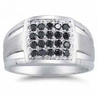 1/2 Carat Men's Black Diamond Regal Ring