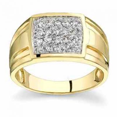 1/2 Carat Men s Designer Diamond Ring -  - MRG5538