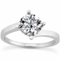 1/4 Carat Diamond Twist Engagement Ring