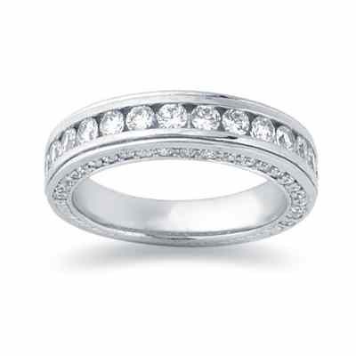 1.33 Carat Diamond Wedding Band in 14K White Gold -  - US-ENS1262-B14W
