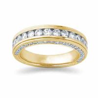 1.33 Carat Diamond Wedding Band in 14K Yellow Gold