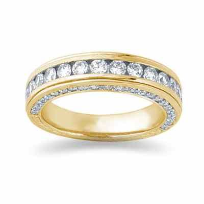 1.33 Carat Diamond Wedding Band in 14K Yellow Gold -  - US-ENS1262-B14Y