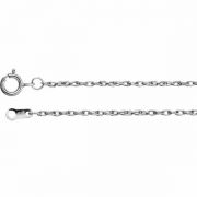 1.3mm Platinum Cable Rope Chain Necklace
