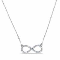 1/4 Carat Diamond Infinity Necklace in 14K White Gold