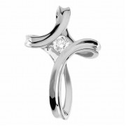 1/5 Carat Diamond Twist Cross Necklace