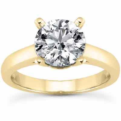 1.50 Carat Classic CZ Solitaire Engagement Ring in 14K Yellow Gold -  - US-ENR6929Y-CZ150