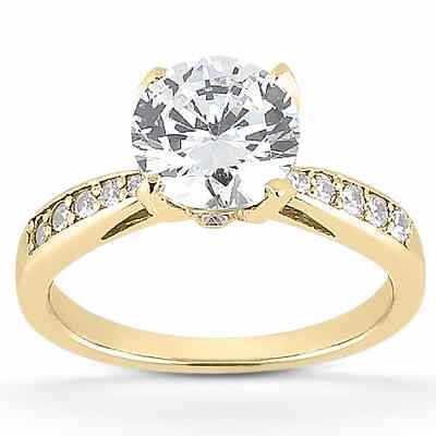 1.50 Carat CZ Classic Engagement Ring in 14K Yellow Gold -  - US-ENS8599Y-CZ