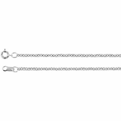 1.5mm Platinum Cable Chain Necklace -  - STLCH-CH176-PL