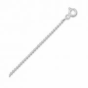 1.5mm Sterling Silver Bead Chain Necklaces