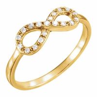 1/8 Carat Diamond Infinity Symbol Ring