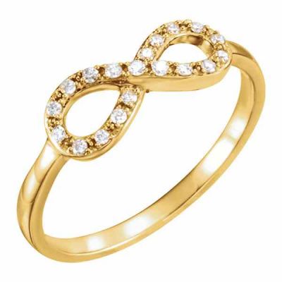 1/8 Carat Diamond Infinity Symbol Ring -  - STLRG-651088Y