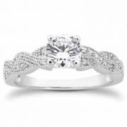 1 Carat Diamond Twist Engagement Ring