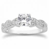 3/4 Carat Diamond Twist Engagement Ring