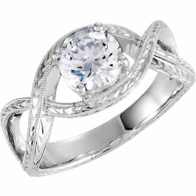 1 Carat Eq. Infinity Design CZ Ring, 14K White Gold -  - STLRG-121503-HA