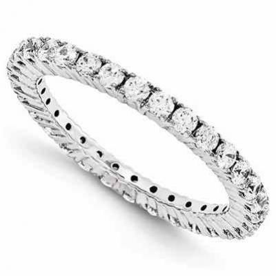 1 Carat Forever Diamond Eternity Band Ring in 14K White Gold -  - QGRG-WM1388