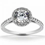 1.27 Carat Halo Diamond Engagement Ring (0.75 Carat Center)