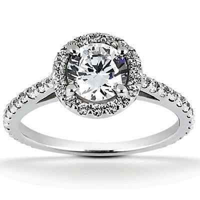 1 Carat Halo Diamond Engagement Ring -  - US-ENR7891