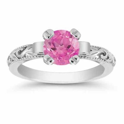 Sterling Silver Pink Topaz Paisley Ring -  - EGR3900PTSS