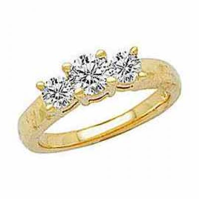 1 Carat Three Stone Diamond Ring -  - AOGEGR2241