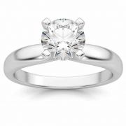 1 Carat Diamond Solitaire Ring in 14K White Gold