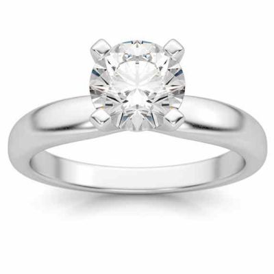 1 Carat Diamond Solitaire Ring in 14K White Gold -  - DSR1-100