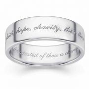 1 Corinthians 13 Bible Verse Ring in Sterling Silver
