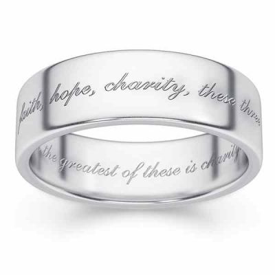 The Greatest of These Is Charity Bible Verse Ring -  - BVR-1COR13W