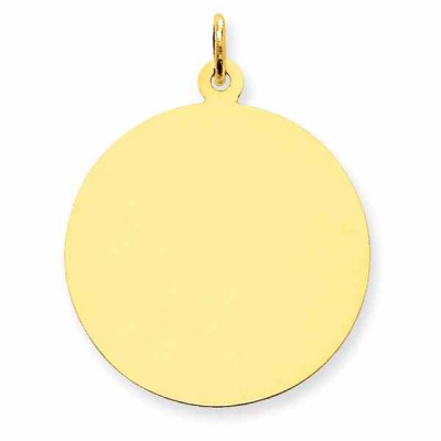 1" Engravable Disc Charm Pendant in 14K Gold - - QGPD-XM140-13 1" Engravable Disc Charm Pendant in 14K Gold - - QGPD-XM140-13
