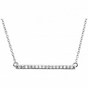 1 Inch 14K White Gold Diamond Bar Necklace 1 Inch 14K White Gold Diamond Bar Necklace