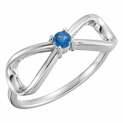 1-Stone Personalized Infinity Ring -  - STLRG-71679W1